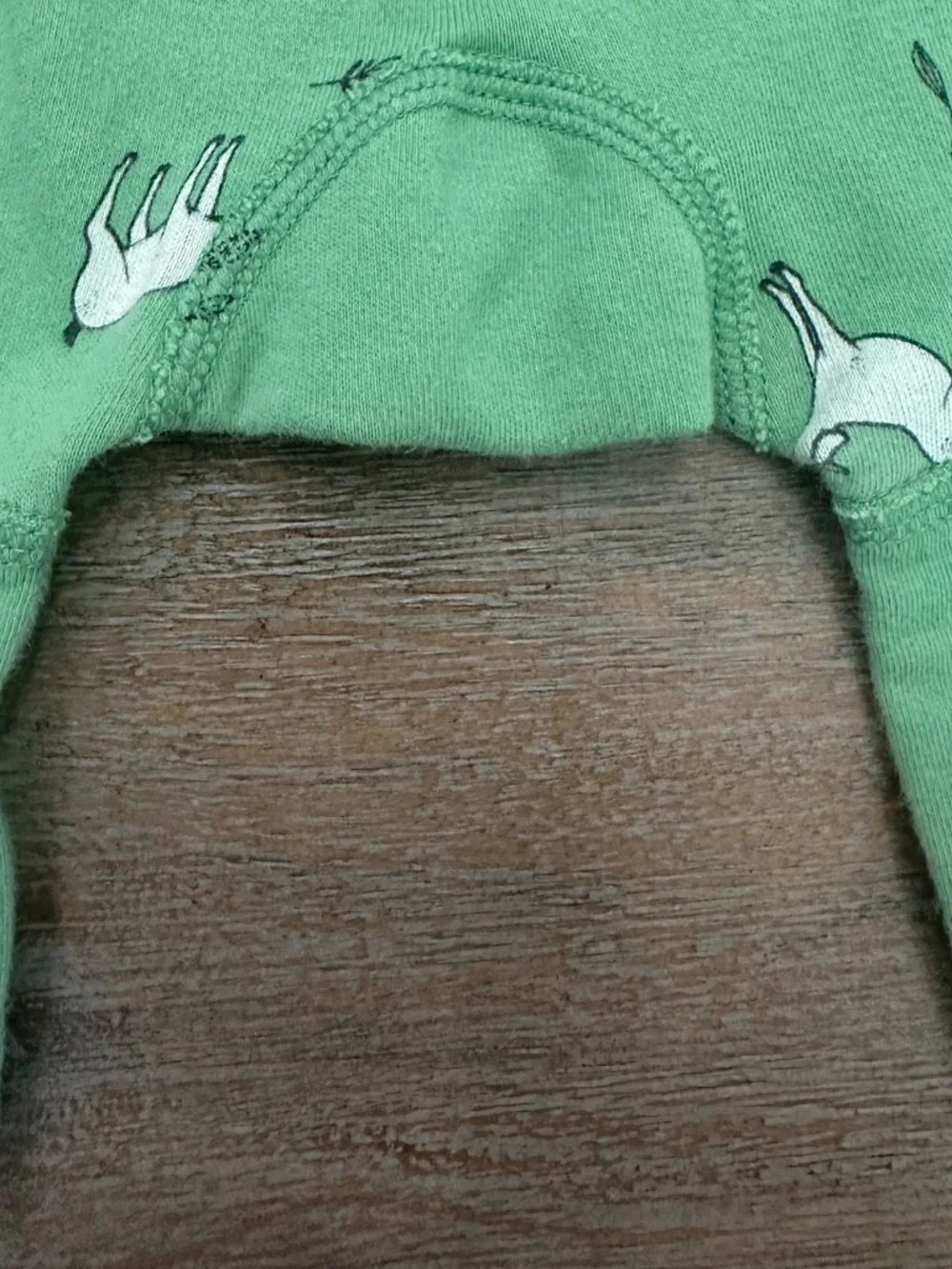 Hanna Andersson Green Graceful Goats Short Sleeve Romper | Size Newborn
